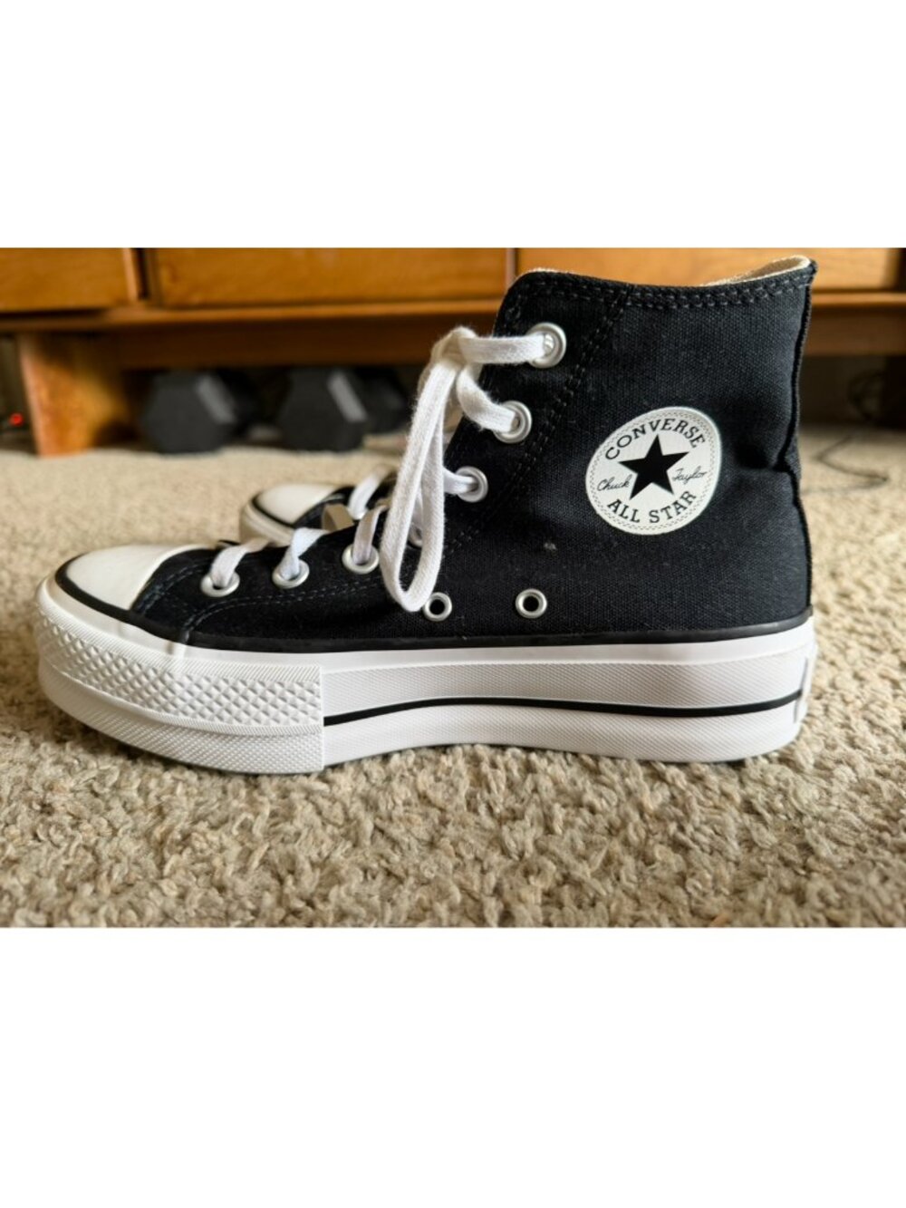 Converse Chuck Taylor All Star Lift High Top Platform Sneakers - Black - Sz 6